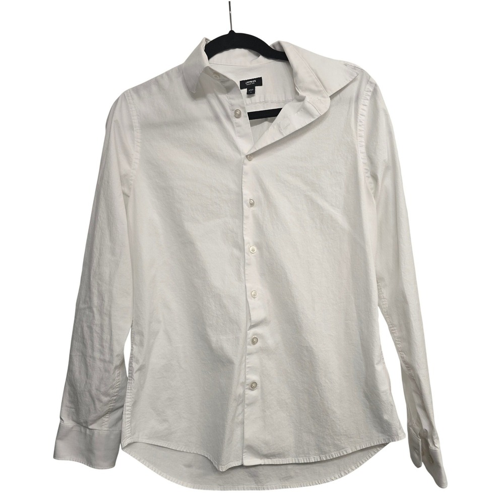 Express Classic White Button Up Small Business Casual Preppy Minimalist Office